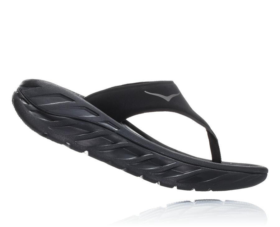 Hoka One One Sandale Damske Čierne - ORA Recovery Flip - 37014-YSEG